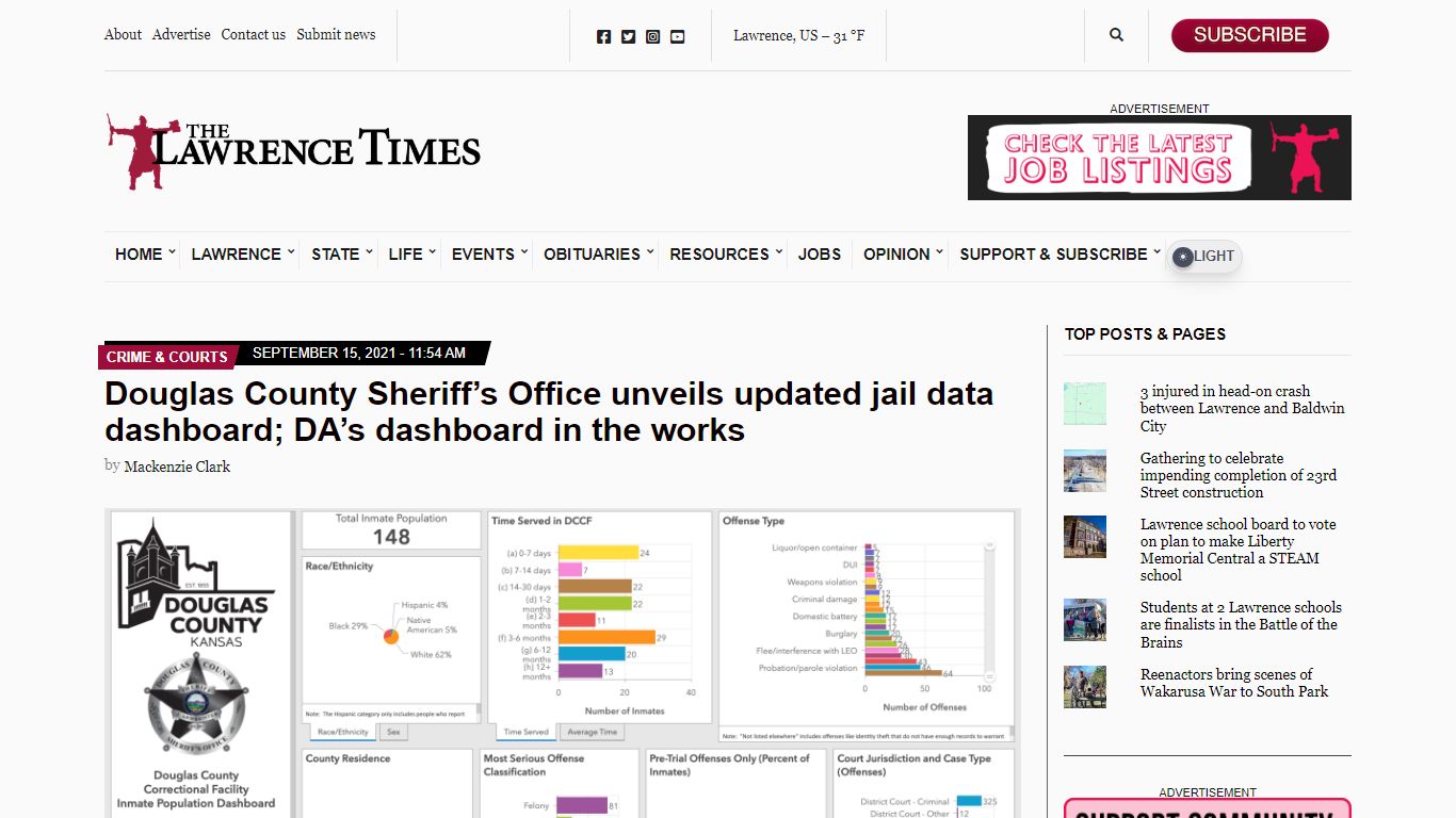 Douglas County Sheriff’s Office unveils updated jail data dashboard; DA ...